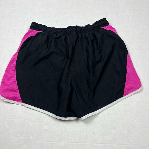 Adidas Black Pink & White Womens Logo Aesthetic Running Shorts Size Medium - Picture 2 of 4